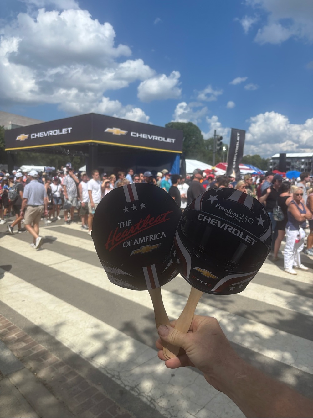 Freedom 250 Grand Prix Chevrolet Limited Hand Fan Double Sided